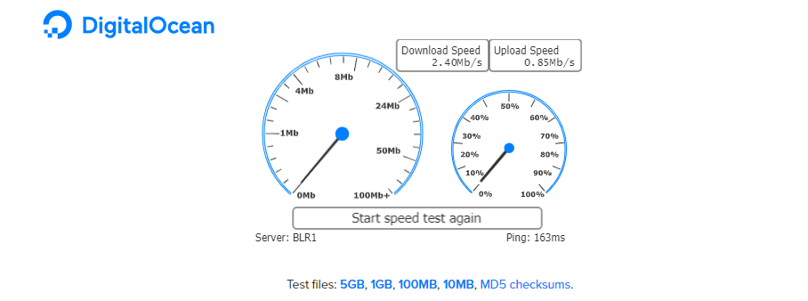 digitalocean ping from bangalore