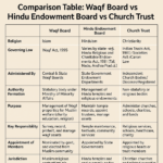 waqf board vs sanatan board Hindu Endowment vs Church Trust